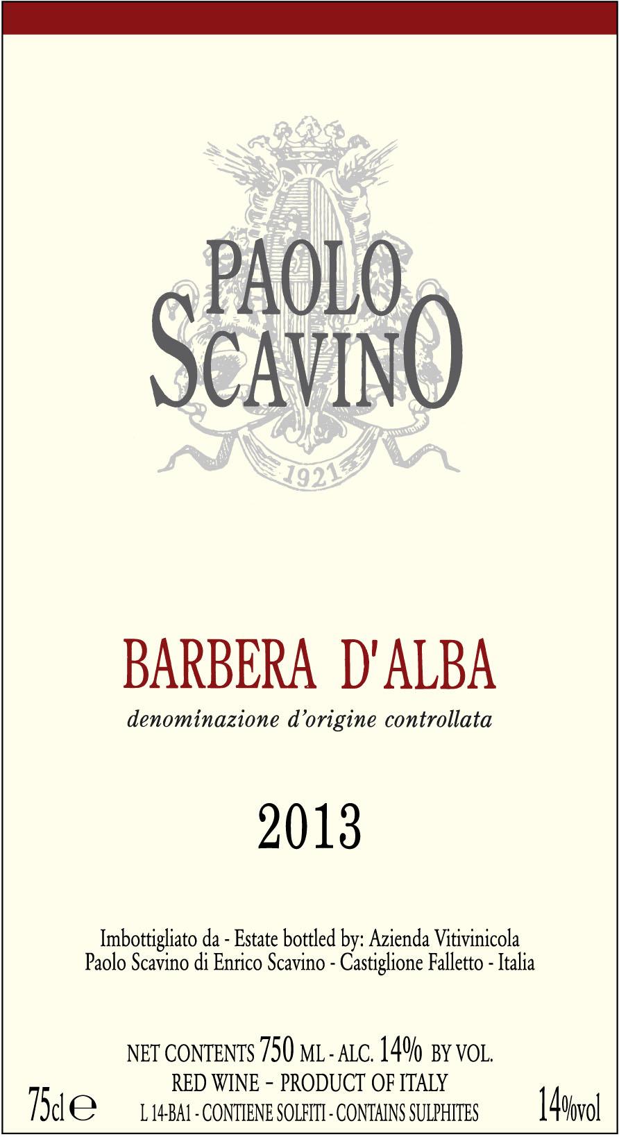 1921 Barbera D'alba