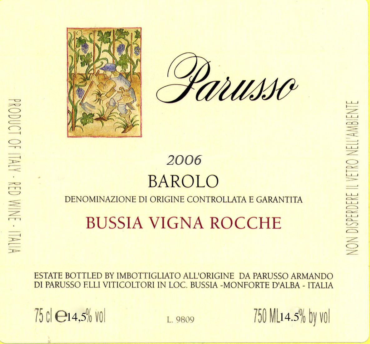 Barolo Bussia Vigna Rocche