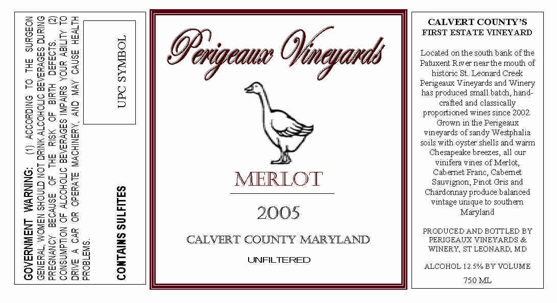 Merlot Calvert County Maryland