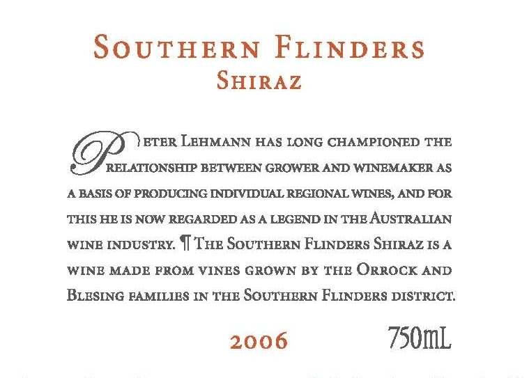 Southern Flinders Shiraz