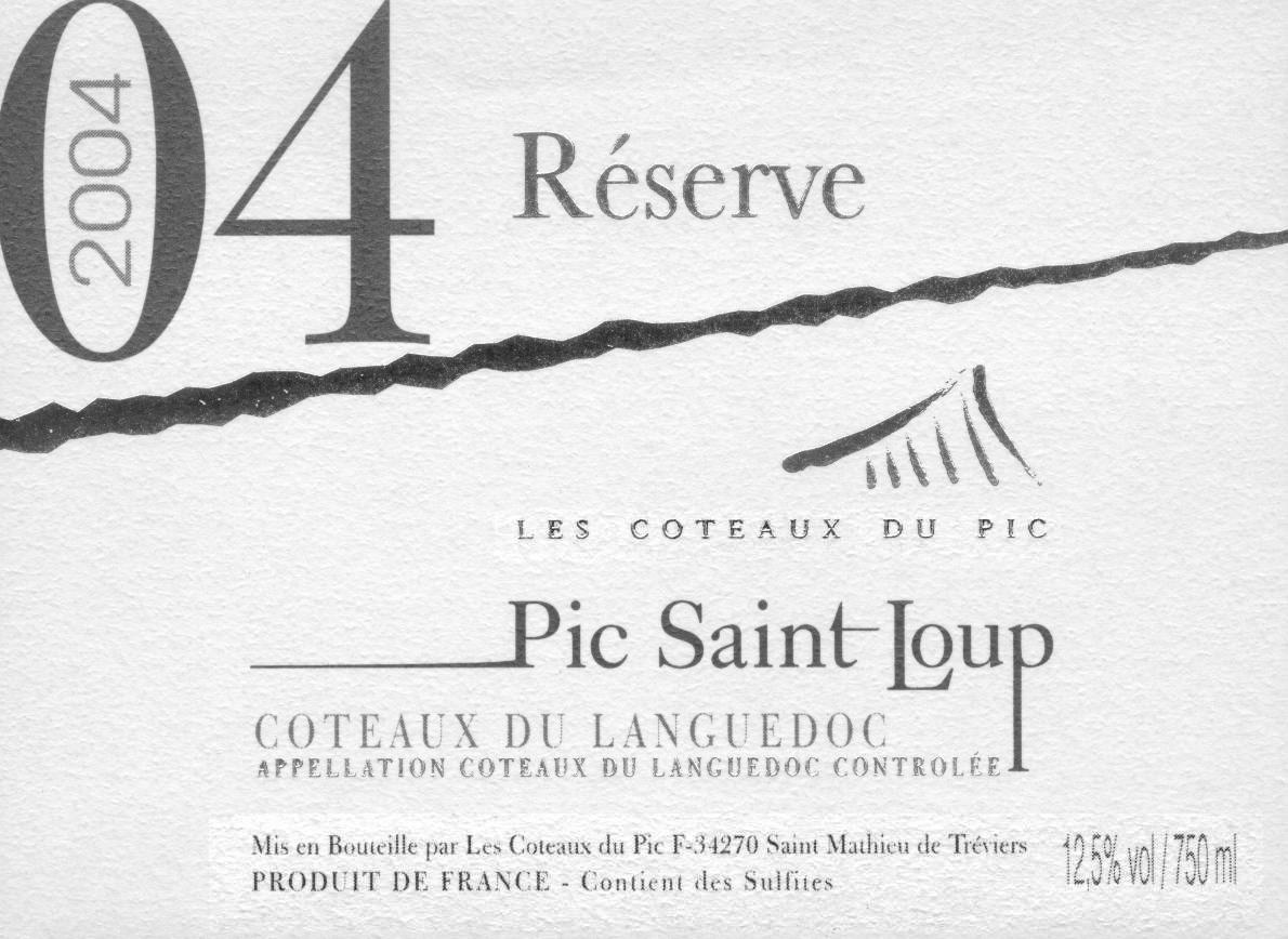 Reserve Coteaux Du Pic Saint Loup