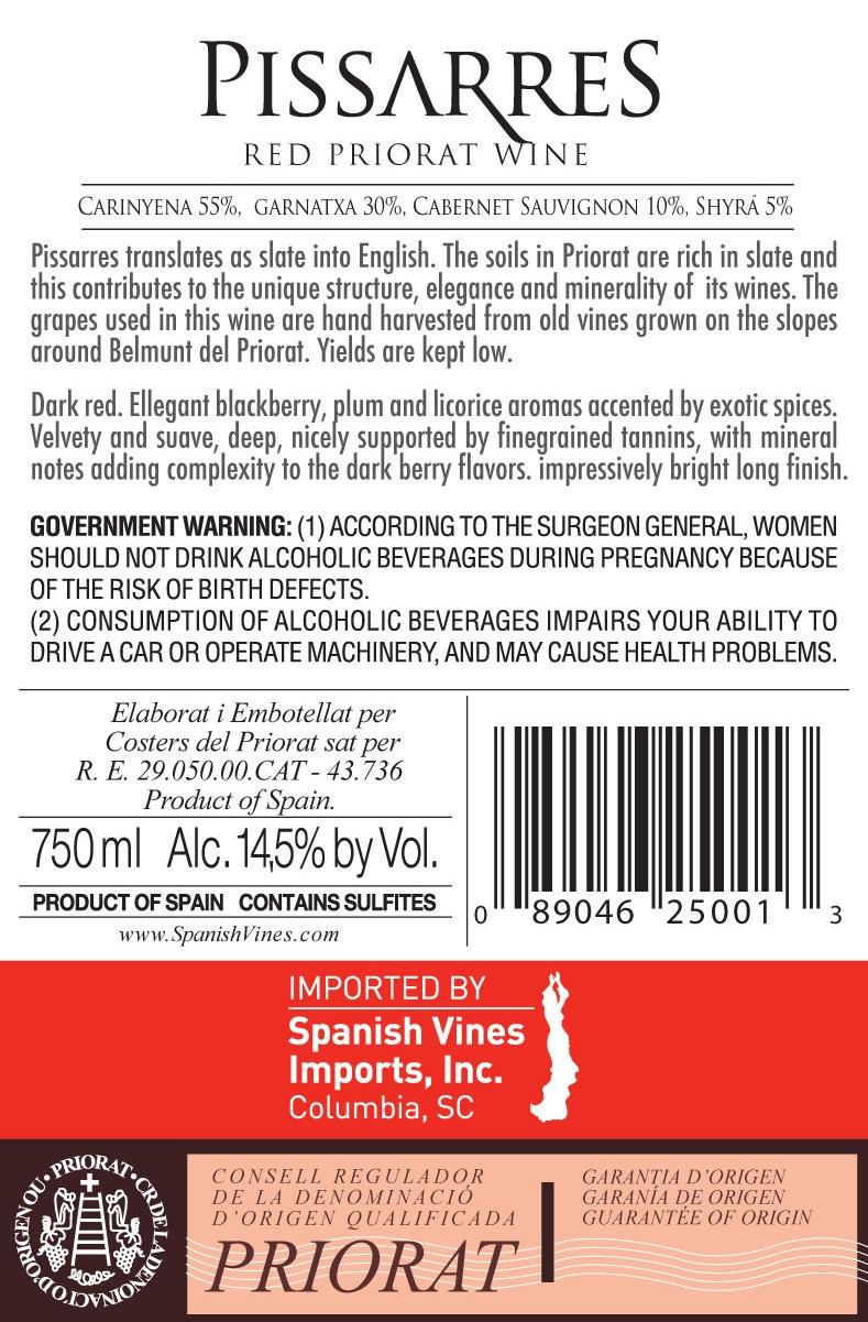 Pissarres Red Priorat