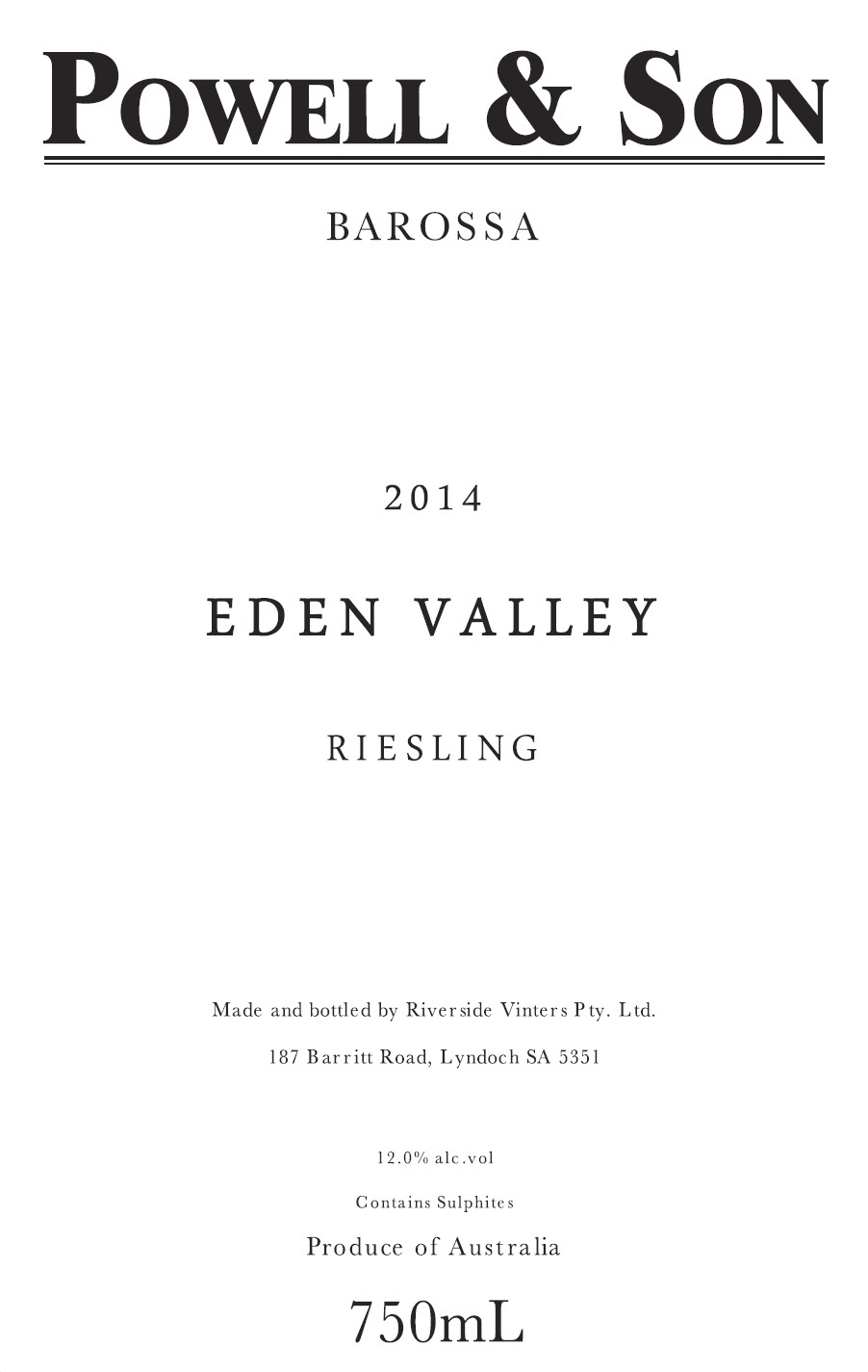 Eden Valley Riesling