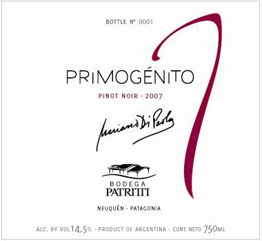 Primogénito Pinot Noir