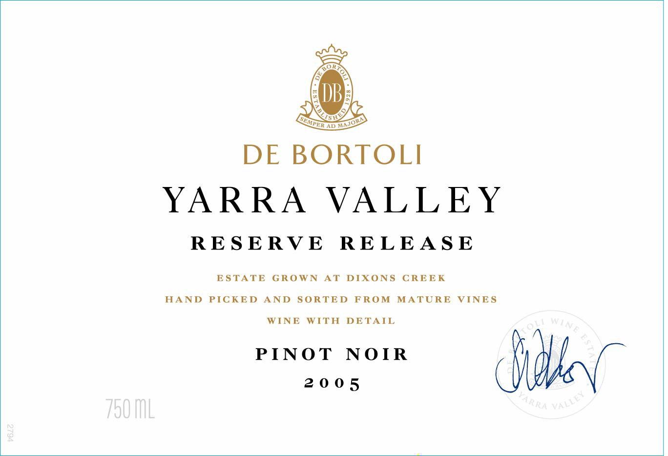 Pinot Noir Reserve Release