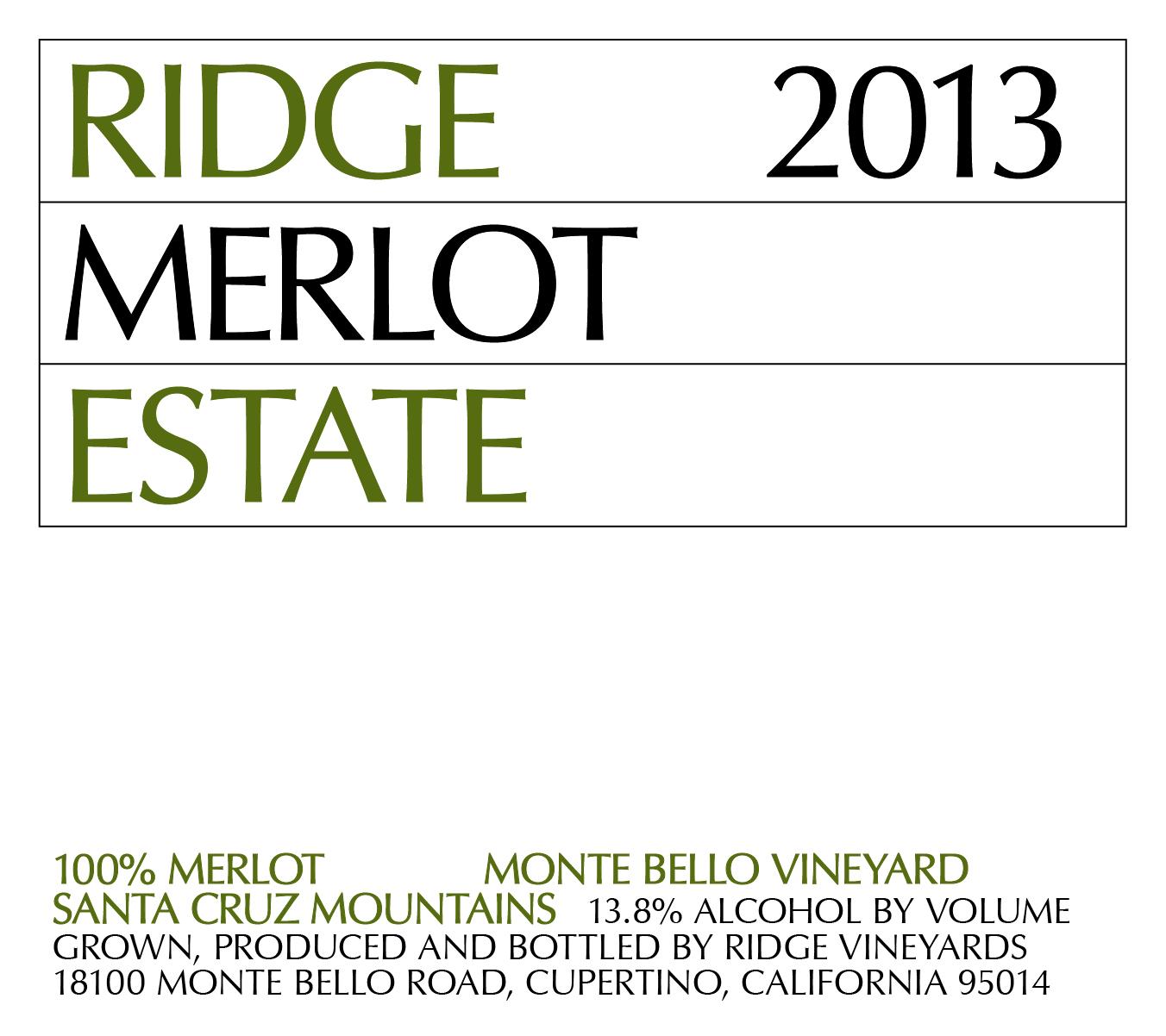 Estate - Monte Bello Vineyard
