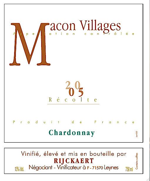 Macon Villages Chardonnay