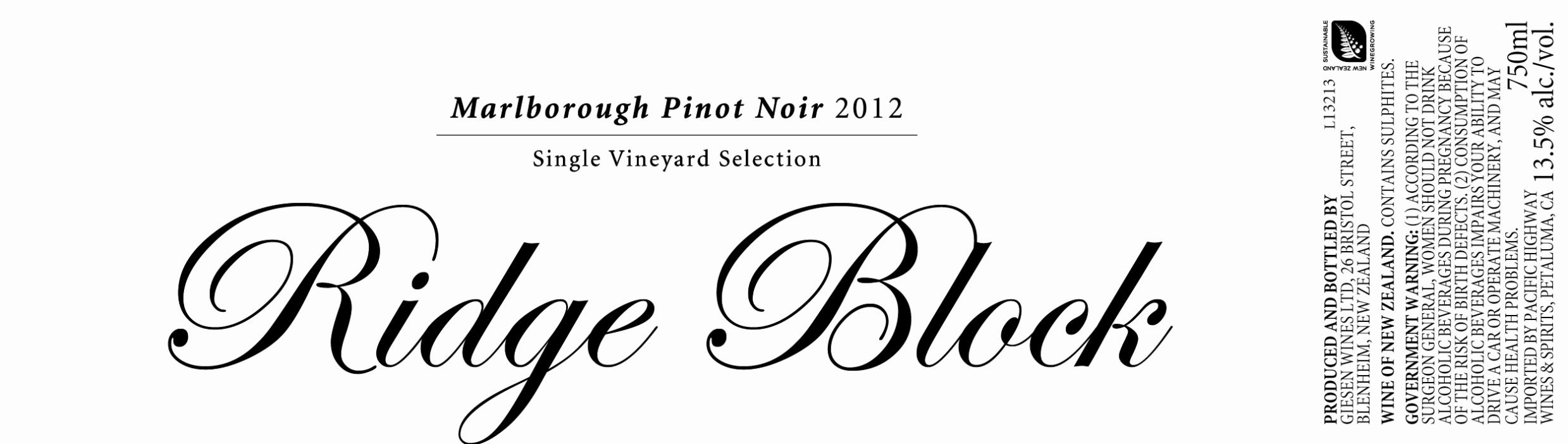 Single Vineyard Selection