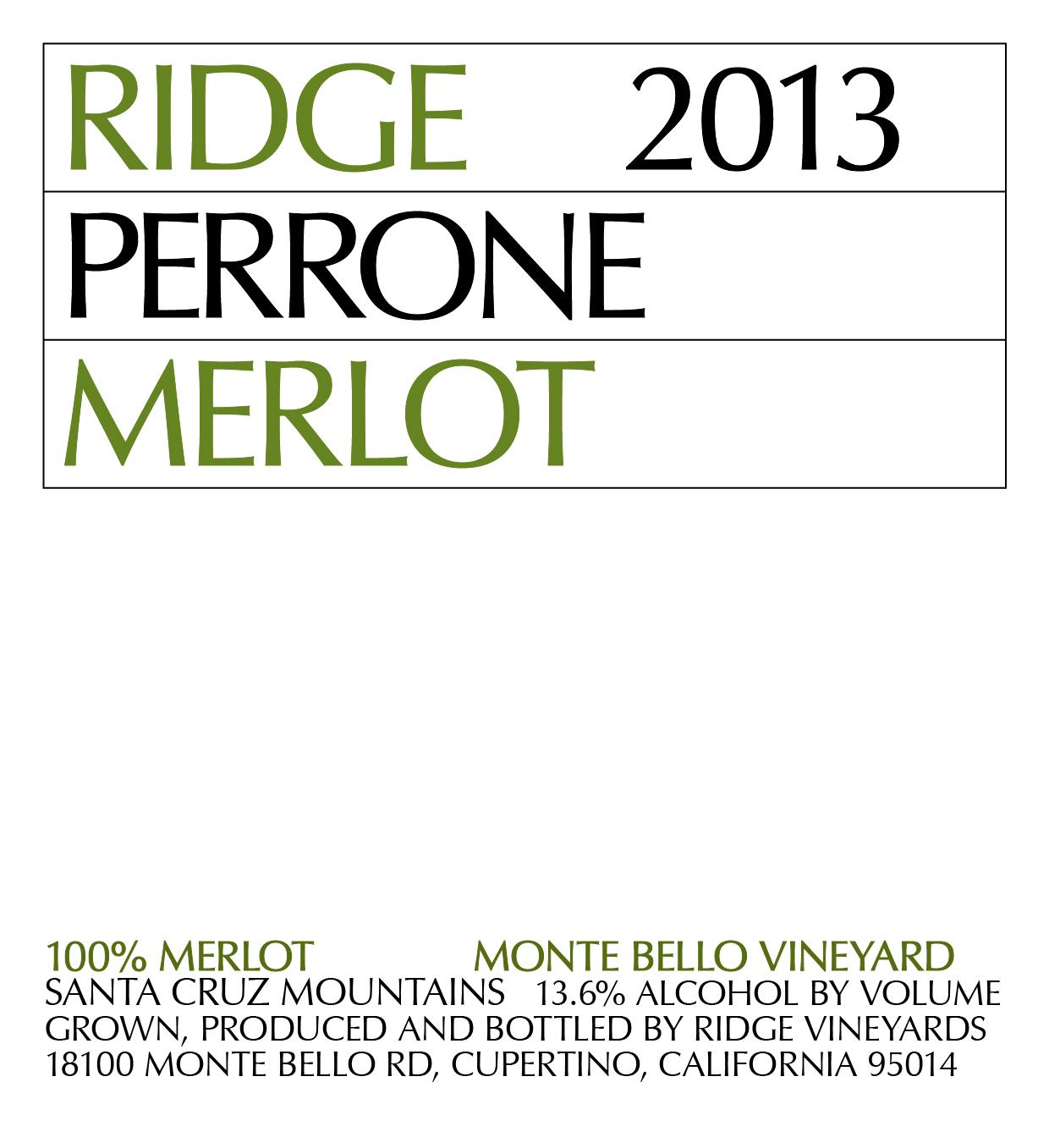 Perrone - Monte Bello Vineyard