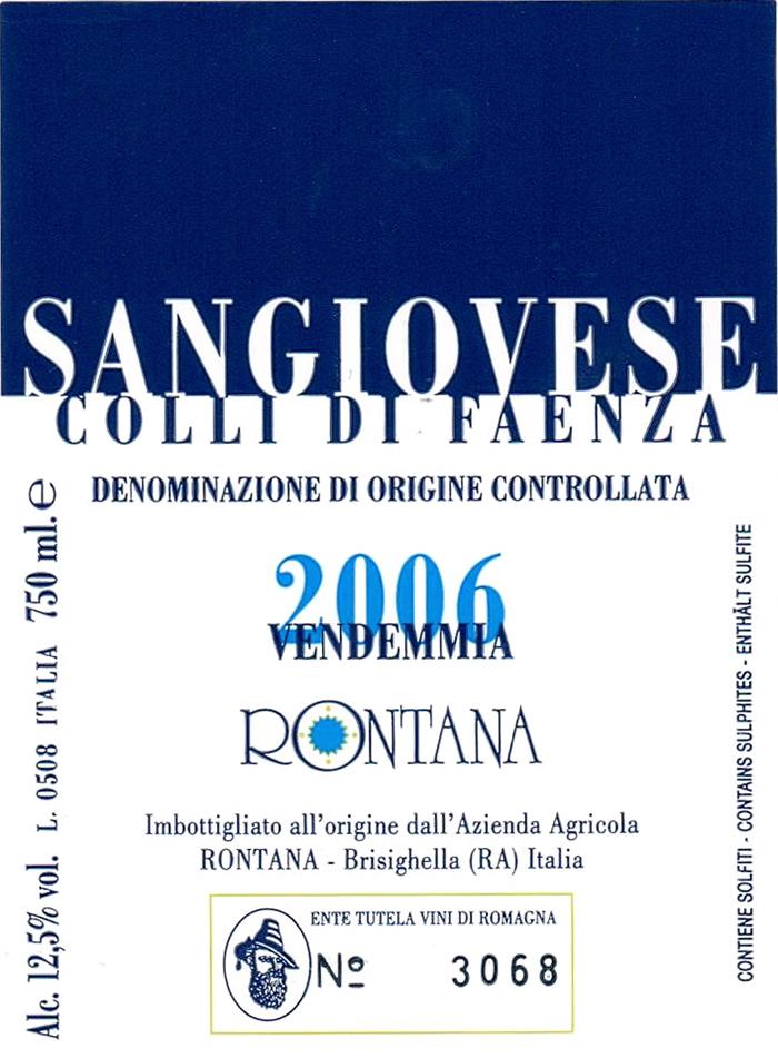 Sangiovese Unfiltered Red Table Wine