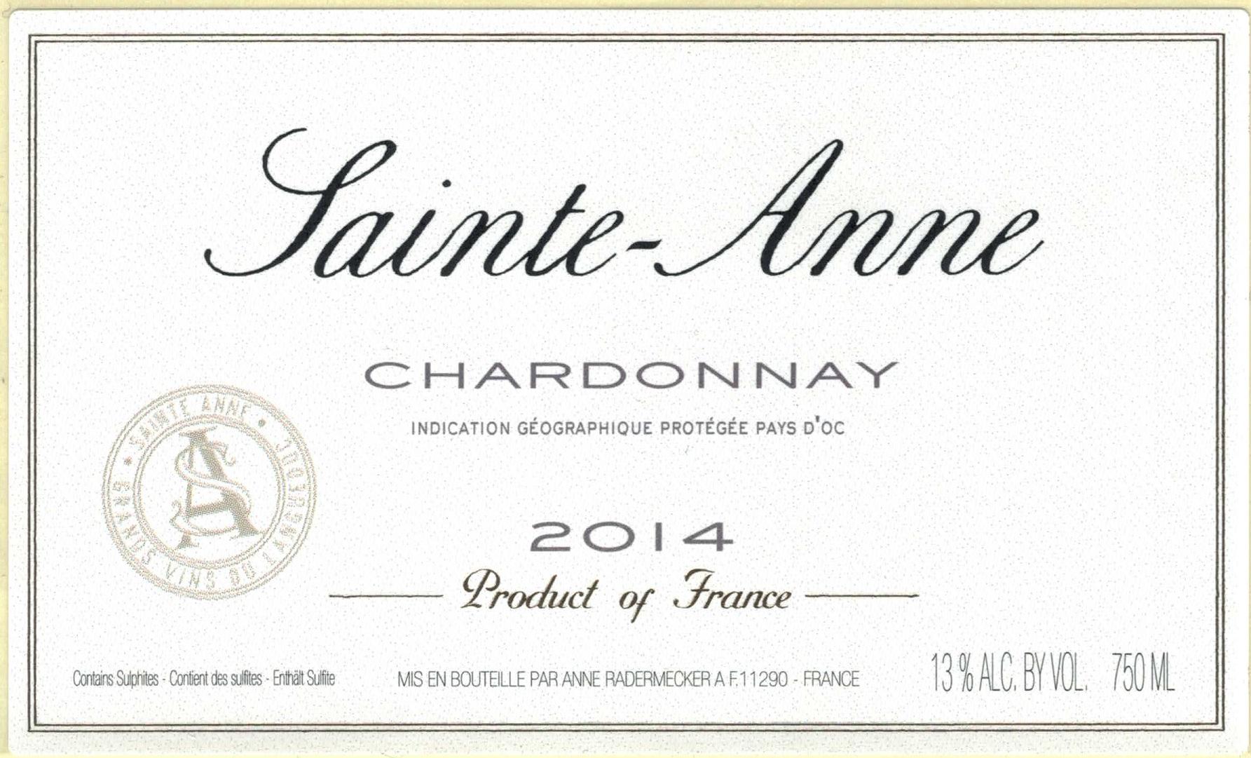 Sainte-Anne Chardonnay