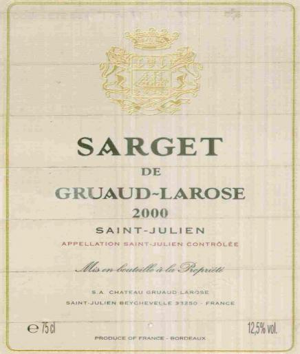 Sarget De Gruaud-Larose