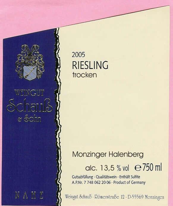 Riesling Dry Qba Monzinger Halenberg Nahe