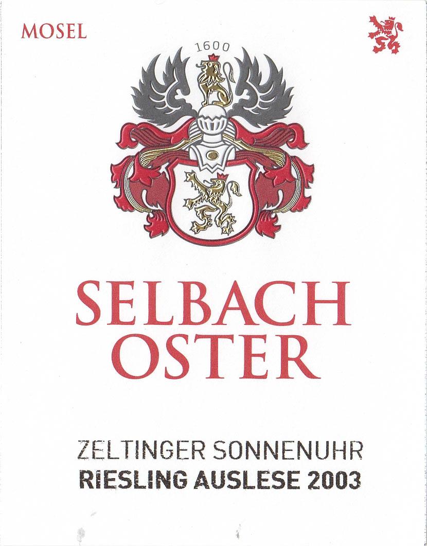 Zeltinger Sonnenuhr Auslese