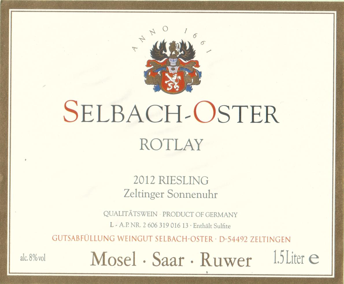 Zeltinger Sonnenuhr "Rotlay"