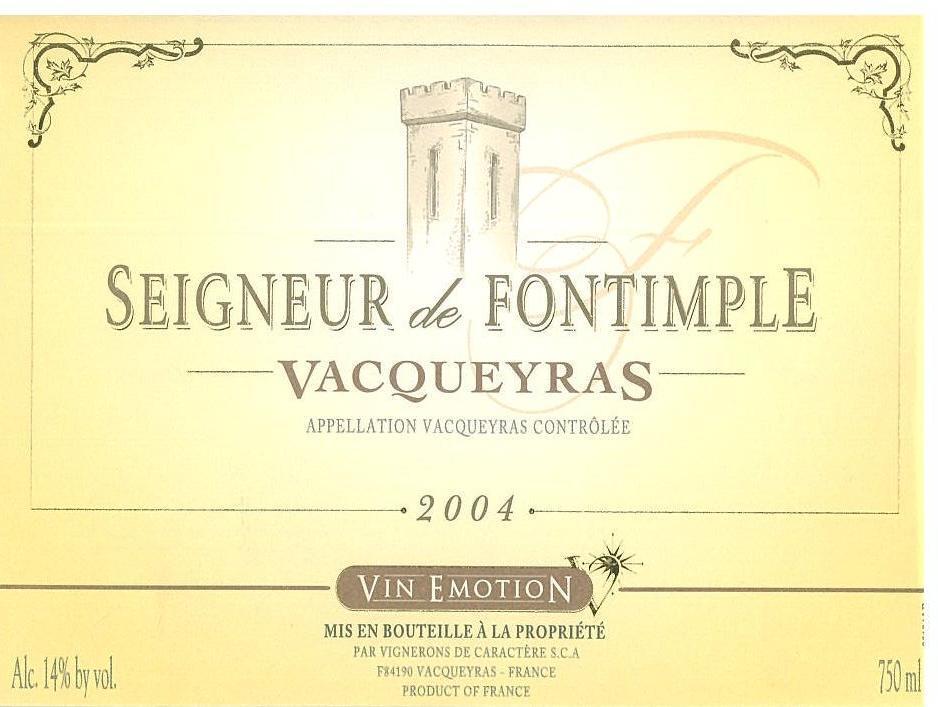 Seigneur De Fontimple Red Vacqueyras