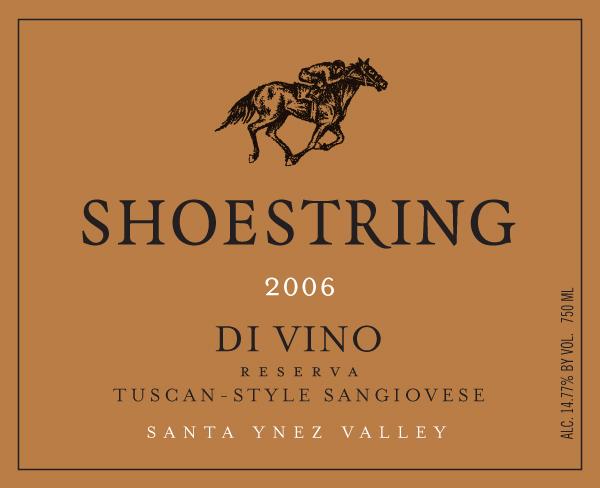 Shoestring Di Vino Tuscan Style Sangiovese Reserva