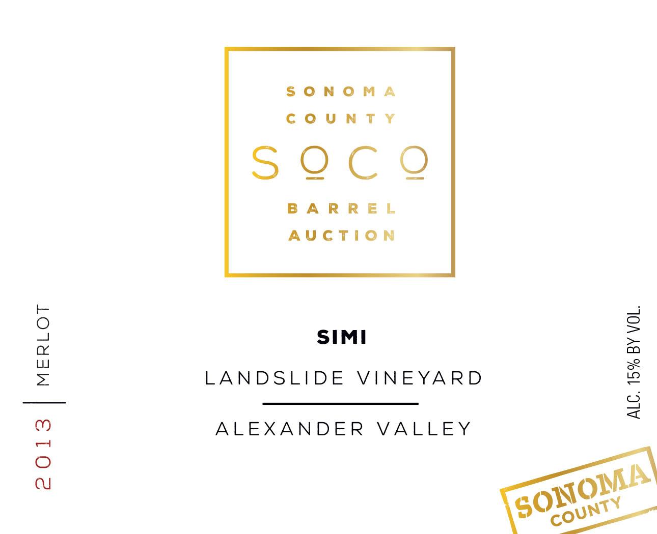 Sonoma County Soco Barrel Auction