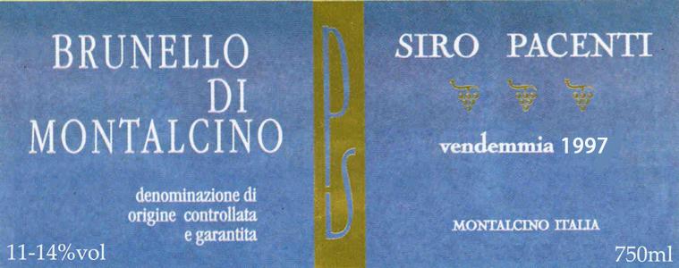 Brunello Di Montalcino Siro Pacenti