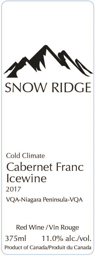 Cold Climate Cabernet Franc Icewine