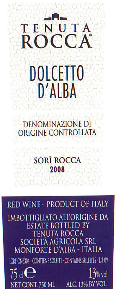 Sori Rocca Dry Red Wine