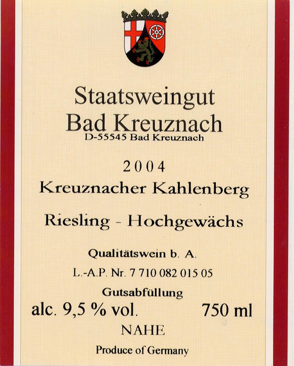 Kreuznacher Kahlenberg Riesling
