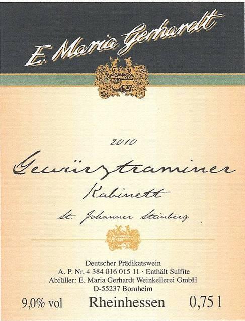 St. Johanner Steinberg Gewürztraminer Kabinett