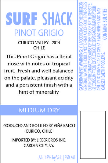 Surf Shack Pinot Grigio