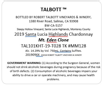 Santa Lucia Highlands Chardonnay Mt. Eden Clone