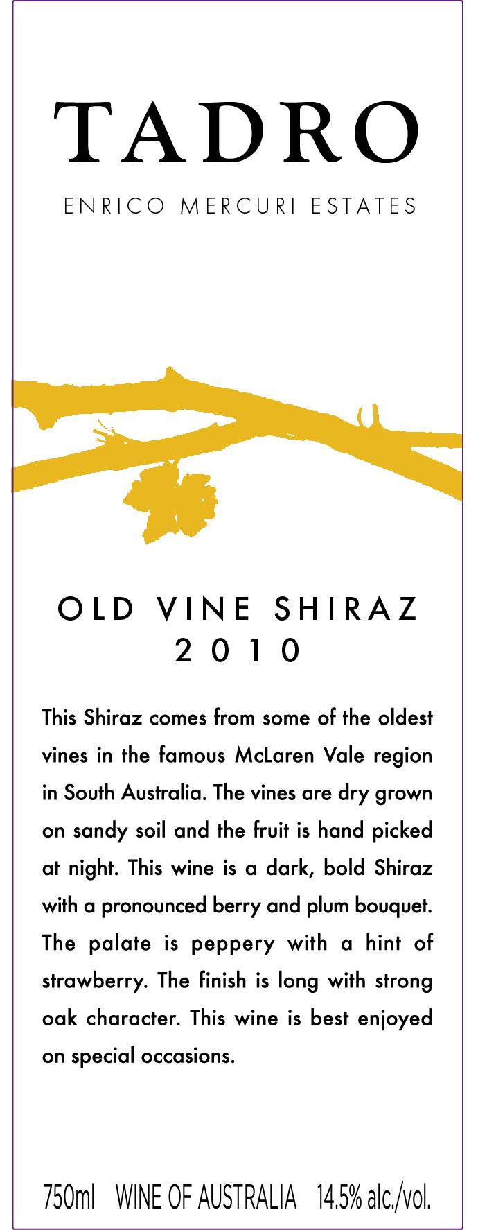 Old Vine Shiraz