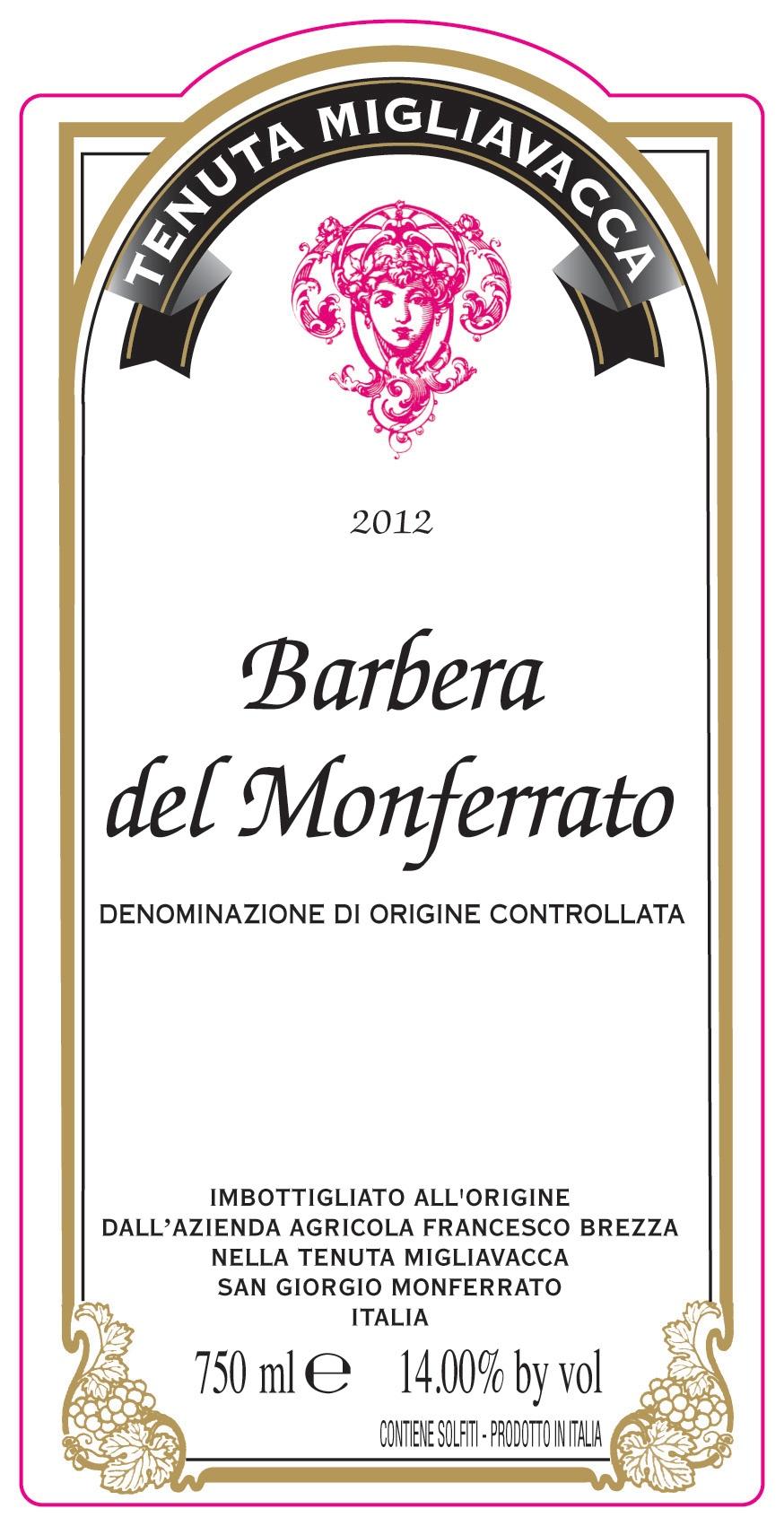 Tenuta Migliavacca Barbera Del Monferrato