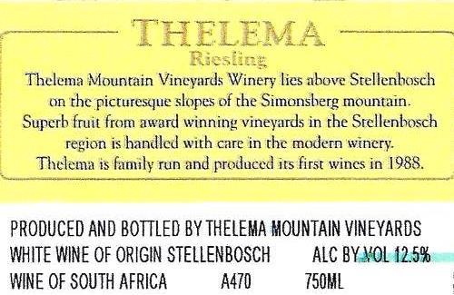 Riesling Thelema