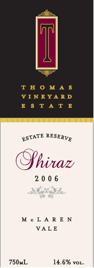 Thomas Vineyard Estate Shiraz