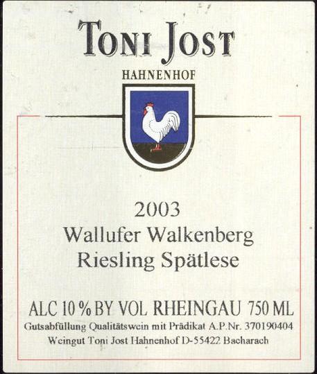 Wallufer Walkenberg Spatlese