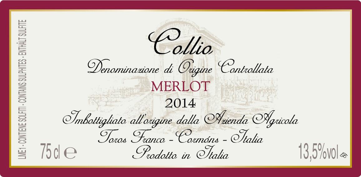 Collio Denominazione Di Origine Controllata Merlot