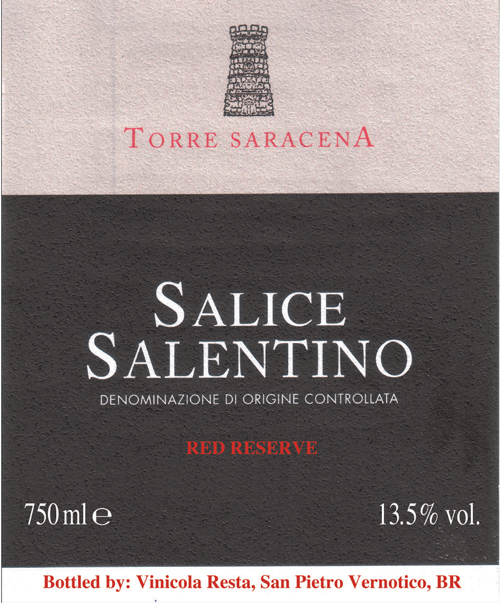 Salice Salentino Red Reserve Wine