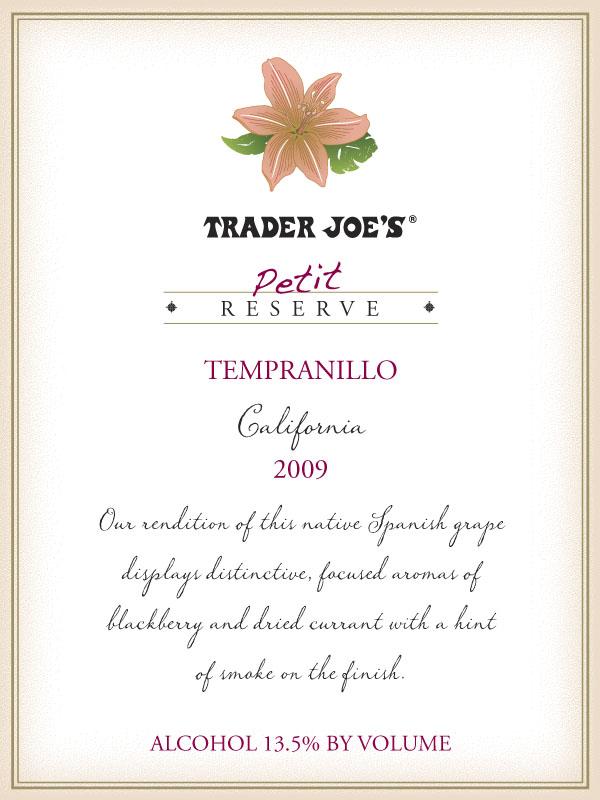 Petit Reserve Tempranillo