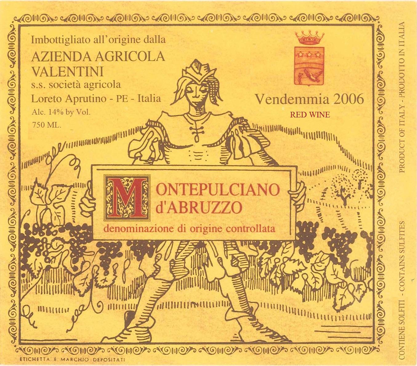 Montepulciano D'abruzzo Red Wine