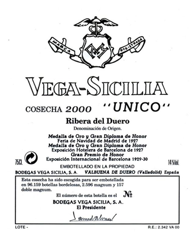 Vega - Sicilia Cosecha 'unico'