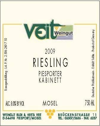 Riesling Piesporter Kabinett Mosel