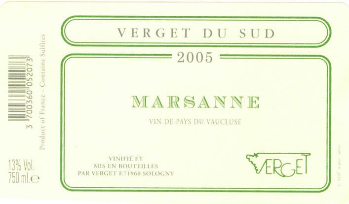 Marsanne Vin De Pays Du Vaucluse