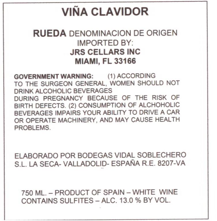 Viña Clavidor Verdejo