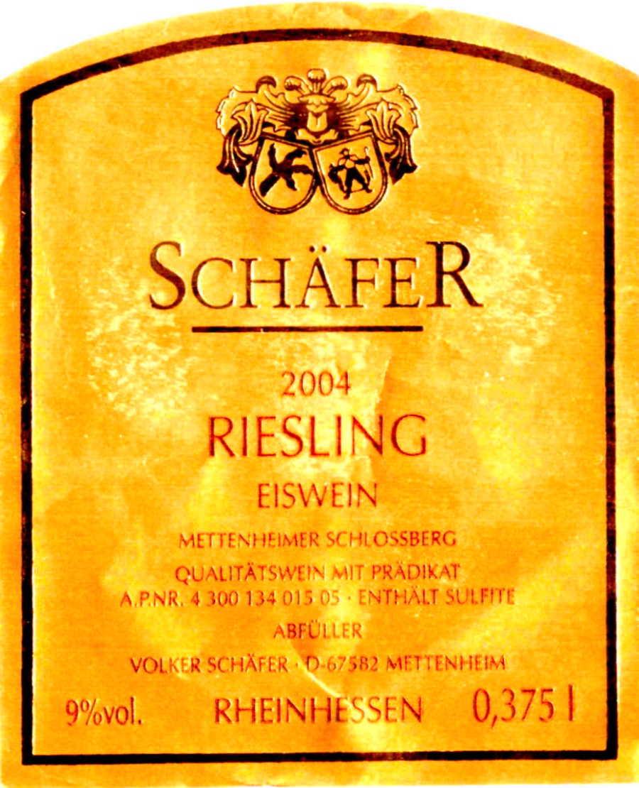 Mettenheimer Schlossberg Riesling Eiswein
