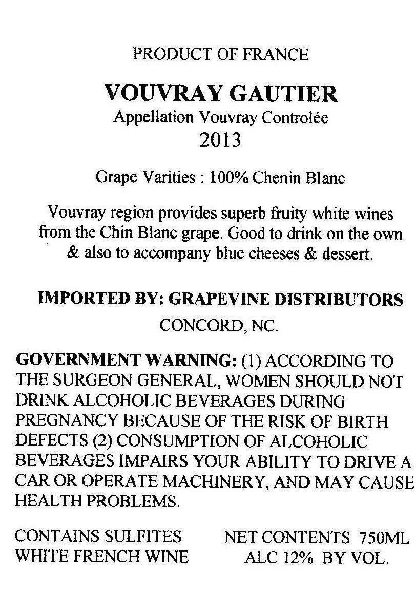 Vouvray Gautier