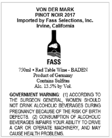 Von Der Mark Pinot Noir