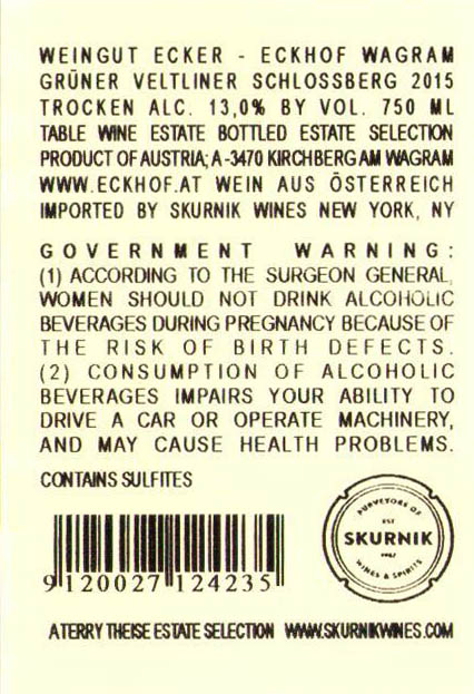 Gruner Veltliner Schlossberg