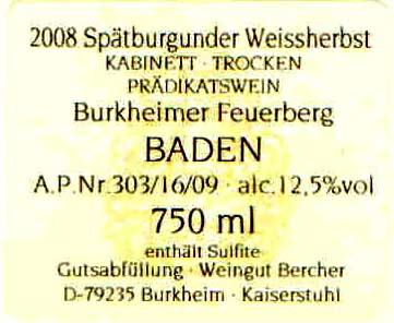 Spätburgunder Weissherbst Kabinett Trocken