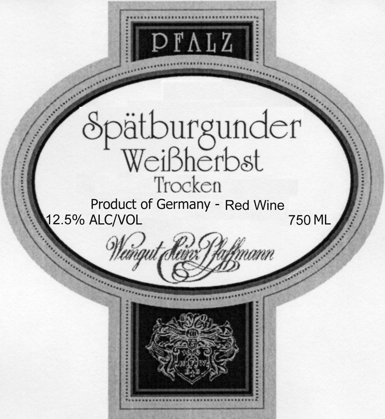 Spätburgunder Weißherbst Trocken