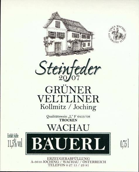Gruner Veltliner Wachau Kollmutz Steinfeder