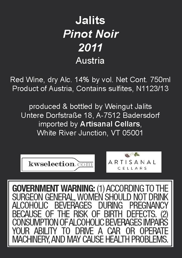 Jalits Pinot Noir